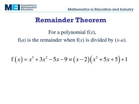 factor theorem remainder theorem